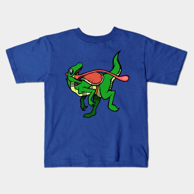 Dino Mount Kids T-Shirt by ArtisticDyslexia